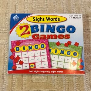 Sight Words Bingo Game - Pink and Yellow